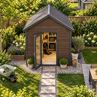 Abri de rangement pour équipement extérieur, résistant aux intempéries, avec un espace utilitaire sécurisé et un design à accès facile