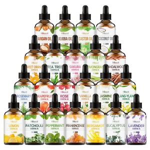 Aceite Esencial 100% Puro y Natural Prensado en Frío de Eucalipto, Limoncillo, Lavanda y Rosa para Fabricación de Velas, Aromaterapia, Masajes y Difusores - Product Image 1