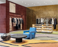 M2 Display Shop Design Étagère à vêtements pour femmes Vitrine en marbre Comptoir Sac à main Affichage Magasin Design d'intérieur Boutique Design