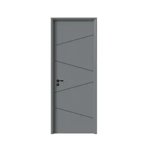 Профессиональный производитель, ламинированная домашняя дверь, ламинированная дверь из МДФ для спальни, меламиновая деревянная дверь