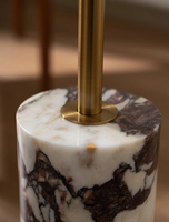 Meubles sur mesure Guanmay pieds en métal de luxe table basse ronde en marbre naturel pour le salon
