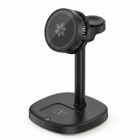 Pengisi Daya Nirkabel Magnetik Multifungsi 3-in-1 15W, Kipas Pendingin Semikonduktor TEC, Dudukan Pengisian Cepat 25W untuk iPhone