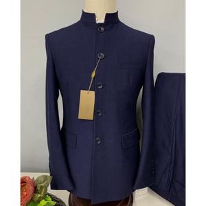 Baru Datang Mandarin Kerah Tang Pria Setelan Pernikahan Pengantin Pria Prom Setelan 2 Piece Slim Fit Cina Mao Blazer Masculino Jaket + Celana - Product Image 1