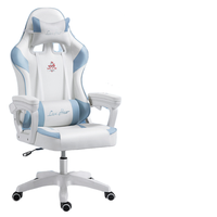 Chaise de jeu réglable au design moderne Chaise en cuir PU à base métallique Chaise de jeu inclinable pivotante pour joueurs de course