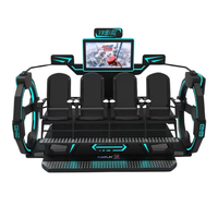 Chaise de cinéma en métal et fibre de verre pour réalité virtuelle, pour 4 joueurs, utilisation en intérieur/extérieur dans les parcs d'aventure, les aéroports et les espaces publics