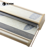 Stores enrouleurs métalliques manuels KYOK 2025, nouveau style européen simple, avec tringles à rideaux