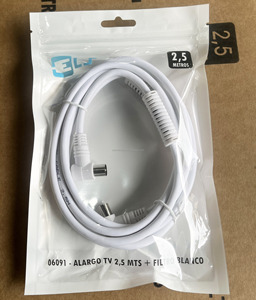 Cable de <span class=keywords><strong>Antena</strong></span> de TV Coaxial con Revestimiento de PVC para Proyector de Cine en Casa, Monitor y <span class=keywords><strong>HDTV</strong></span> - Conectores Macho/Hembra, Resolución 4K/8K - Product Image 3