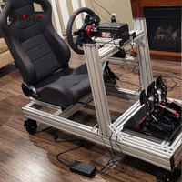 Profils d'extrusion en aluminium noir 4080 4040, cockpit de simulation de course automobile, simulateur de conduite d'e-sport, kit de cockpit de simulation de course automobile