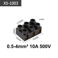 Nouveau bornier d'amplificateur série X5 20-6 AWG 2/3/5/10 trous Connecteur de câblage à vis en laiton