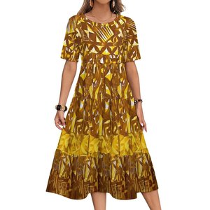 1 MOQ Envío Directo polinesio Elei diseño Tribal personalizado ecológico transpirable antiarrugas cintura Natural moda Casual - Product Image 1