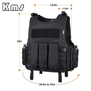 معدات وقاية قابلة للتعديل ماركة KMS الخاصة صدرية قتالية تكتيكية ثقيلة صدرية حمل تكتيكية برباط أسود - Product Image 6
