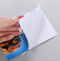 Papier autocollant de laminage à chaud transparent mat personnalisé, PET, imperméable, superposition holographique, laminage rigide haute brillance
