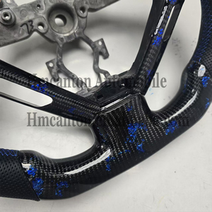 Venta Directa al por Mayor de Volante de Fibra de Carbono Forjado con Agarre de Cuero Perforado, Compatible con Infiniti G27 G37 - Product Image 5