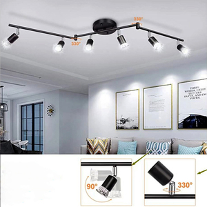 Éclairage sur rail LED dimmable à 6 têtes, projecteur de plafond réglable, <span class=keywords><strong>lampe</strong></span> moderne à montage en surface pour maison, commerce, <span class=keywords><strong>magasin</strong></span>, couloir - Product Image 5