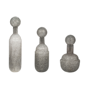 Scultura in vetro con coperchio per la decorazione di casa, bagno, ufficio, espositore da scaffale, ornamento decorativo - Product Image 4