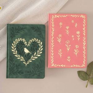 Carnet de dessin A5 à couverture rigide, design élégant, portable, série créative fleurs et oiseaux, best-seller international - Product Image 3