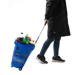 Panier <span class=keywords><strong>de</strong></span> <span class=keywords><strong>courses</strong></span> remorquable YL-<span class=keywords><strong>6</strong></span> robuste et durable avec <span class=keywords><strong>roues</strong></span>, en plastique pour supermarché, <span class=keywords><strong>chariot</strong></span> <span class=keywords><strong>de</strong></span> <span class=keywords><strong>courses</strong></span> avec poignée - Product Image 6