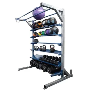 lecheng Gym fitness equipment power multi mass storage weight plate rack dumbbell rack kettlebell rack for gym room