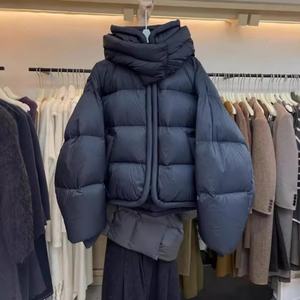 เสื้อแจ็คเก็ตขนเป็ดแบบมีฮู้ดน้ำหนักเบา คุณภาพสูง สำหรับฤดูหนาว ปี 2025 แบบยูนิเซ็กซ์  สามารถปรับแต่งได้  แบบพองหนา - Product Image 3