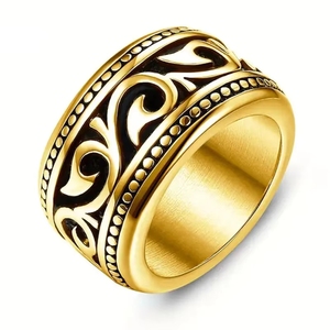 Anel de Aço Inoxidável Moderno para Homens, Estilo Retrô Casual, Anel de Casal para Mulheres, Joia para Presente de Aniversário - Product Image 4