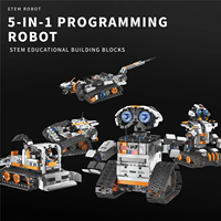 Jouet éducatif pour enfants Blocs de construction Kit scientifique 5 en 1 STEM Robots de programmation Jouets télécommandés pour garçons