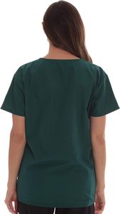 Femmes Hommes Vêtements de travail Manches courtes Col en V Tops + Pantalon Gommage Uniforme Salopette Soins Infirmiers Travail Uniformes Médicaux Costumes