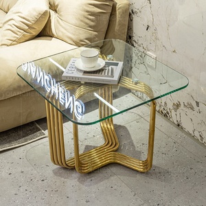 Furniture Company Metal <strong>Table</strong> Leg Corner <strong>Coffee</strong> Console <strong>Table</strong> Decoration Live Room Modern End <strong>Glass</strong> <strong>Coffee</strong> <strong>Table</strong> Living Room Set - Product Image 5