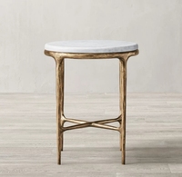Tables basses modernes en métal d'or de décor de Tableau de concepteur de luxe pour le salon utilisé