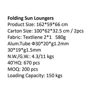 Chaise longue de plage pliable pour l'extérieur, chaise longue de piscine - Product Image 5