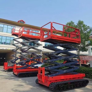 Penjualan terlaris Offroad murah Mobile dilacak elektrik semua medan Self-propeler berpenggerak gunting <span class=keywords><strong>Lift</strong></span> dengan CE - Product Image 5