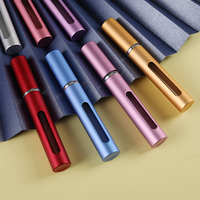 Flacon de parfum vide de 10 ml, vaporisateur scellé, atomiseur pressurisé, long, doré, avec capuchon et boîte en métal