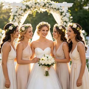 Serre-tête lumineux LED en plastique rose et blanc, couronne de fleurs lumineuse, accessoires pour cheveux, guirlande lumineuse, décoration de mariage et de fête - Product Image 6