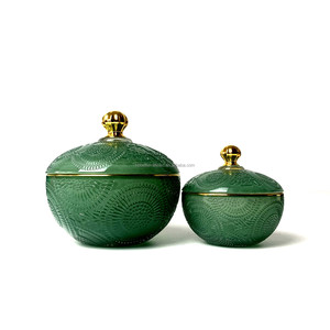 Bougeoir de luxe <span class=keywords><strong>en</strong></span> <span class=keywords><strong>verre</strong></span>, pot, lanterne, de couleur verte de tournesol, <span class=keywords><strong>en</strong></span> <span class=keywords><strong>verre</strong></span> - Product Image 2