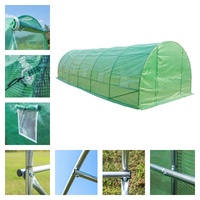 Serre agricole à faible coût, tunnel polyvalent, serre commerciale en acier galvanisé, serre en plastique à simple portée, protection UV