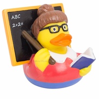 Jouets de bain exclusifs pour enseignants : Canards en caoutchouc personnalisés de 3 pouces, nouveauté pour la baignoire avec motifs uniques, mini et petits en vrac