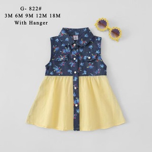 Vestidos <span class=keywords><strong>de</strong></span> Verano sin Mangas para Niñas, Estilo Casual con Solapa Elegante para Bebés y Niñas Pequeñas - Product Image 3