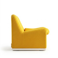 Sillones de Tela Amarilla de Lujo Ligero 2026 para Sala de Estar, Muebles Personalizados para el Hogar, Sillón Individual Tapizado Moderno y Suave