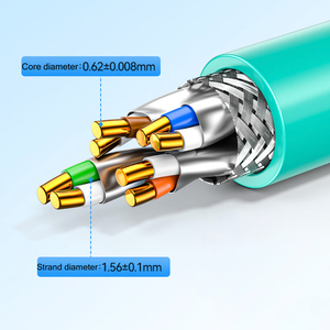 สายเคเบิลอีเธอร์เน็ตแบบม้วน SAMZHE 100 เมตร CAT8 22AWG ทองแดงแท้ SFTP สำหรับงานหนัก สายแลนเน็ตเวิร์ก 1000 ฟุต สายไฟ POE แบบ PVC - Product Image 3