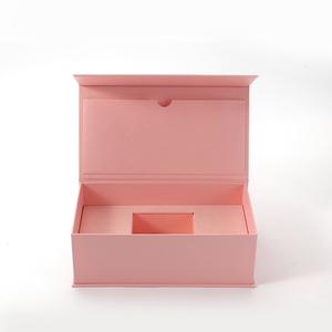 FANXI Magnetic Jewelry <b>Box</b> Logo Customized Necklace <b>Bracelet</b> Pouch Pink Jewelry Storage <b>Box</b> Luxury Cardboard <b>Gift</b> Packaging - Product Image 1