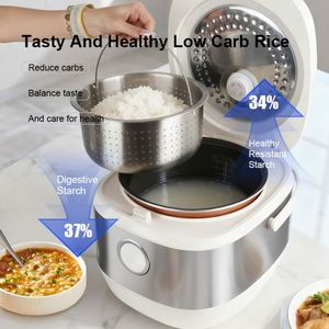 Nouveau modèle de cuiseur à riz électrique multifonctionnel 5L en acier inoxydable de luxe, à faible teneur en sucre, pour usage commercial, vente en gros - Product Image 3