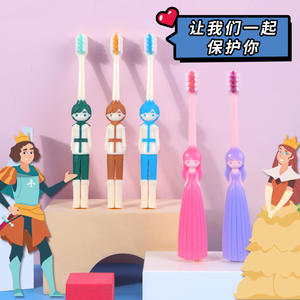 Brosse à dents en plastique mignonne en gros avec des poils super doux conçue pour les enfants âgés de 3 à 12 ans, garçons et filles, dentifrice, protection des gencives - Product Image 2