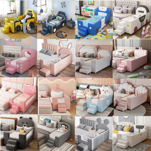 <span class=keywords><strong>Letto</strong></span> <span class=keywords><strong>singolo</strong></span> moderno JINS in legno massello per bambini, personalizzabile, ecologico e confortevole, per camerette di neonati e bambine - Product Image 2