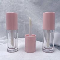 Vide Givré Rond rose Brillant À Lèvres Tube 6ml Vente En Gros En Vrac 5ml Brillant À Lèvres Conteneur Bouteille Vide Emballage Cosmétique Tube En Plastique