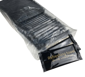 Cao Cấp Chất Lượng Mềm Dập Nổi Chất Liệu Deluxe Tay Ướt Khăn Giấy Mini Ướt Mô Cho Khách Sạn - Product Image 5