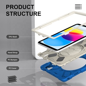 Bán buôn Silicone Heavy Duty Tablet trường hợp đối với iPad Gen 10 2022 trường hợp đối với iPad Bìa 10 10.9 inch với xử lý Grip - Product Image 2