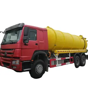 Sino caminhão de sucção a vácuo howo caminhão 6x4, novo caminhão septico de sucção de esgoto à vácuo