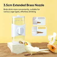 Bebedero para Pájaros CloudBird, Botella de Agua Antiderrames para Jaula, Bebedero Colgante para Periquitos, Calopsitas y Loros