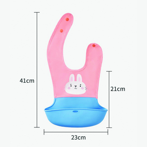 Babero de Silicona Impermeable, Libre de BPA, con Asa para Niños de <span class=keywords><strong>1</strong></span> a 4 Años, Patrón Geométrico, Flujo Variable, Multifuncional para Alimentación - Product Image 5