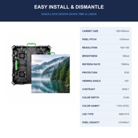Pantalla LED para Interiores Vishow6.0 P2.604, Panel de Video Wall de 500x500mm, HDR10+, 800CD, para Alquiler en Conciertos, Salas de Conferencias y Bodas