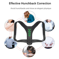 LADYGLOW Ceinture de soutien dorsale ajustable pour scoliose, pour hommes et femmes, en néoprène, correcteur de posture